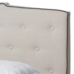 Vivienne Modern And Contemporary Fabric Upholstered Bed Light Beige - Baxton Studio 12 Vivienne Modern And Contemporary Fabric Upholstered Bed Light Beige - Baxton Studio -DreamNest Store GUEST 2699b141 259d 4dca a842 1d3f258f2b6f