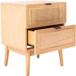 Baisley 2 Drawer Rattan Nightstand - Natural - Safavieh -DreamNest Store GUEST 26d95556 edd0 4ced b4f3 4320331d903d
