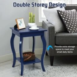 Costway Set Of 2 NightStands Side Table End Table Accent Table W/ Shelf Indigo -DreamNest Store GUEST 270c5f7a 4211 419b 8519 1660eab74e3c