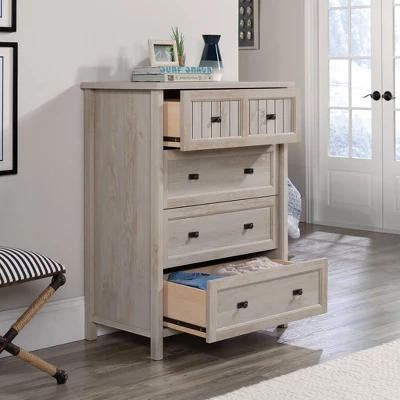 Costa 4 Drawer Chest Chalked Chestnut - Sauder 1 Costa 4 Drawer Chest Chalked Chestnut - Sauder