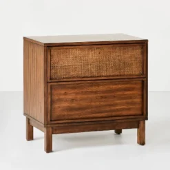 Wood & Cane Transitional Nightstand - Hearth & Hand™ With Magnolia -DreamNest Store GUEST 27e1b45f d228 494b a9ec 75b5bcedc7f2
