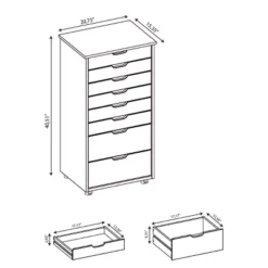 Cary 8 Drawer Rolling Storage Cart - Linon -DreamNest Store GUEST 28d4da99 c61d 4ea0 8242 f9cebaaaa27d