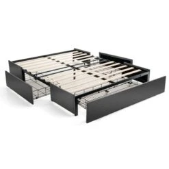Costway Platform Bed Frame With 3 Storage Drawers Mattress Foundation Grey -DreamNest Store GUEST 290e33e0 6029 41fd 9620 82492e9b6f2f