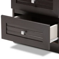 Carine Modern And Contemporary Finished 2 Drawer Nightstand Dark Brown - Baxton Studio -DreamNest Store GUEST 291224f8 9aa6 417c b5cc f7c3ba5664a5
