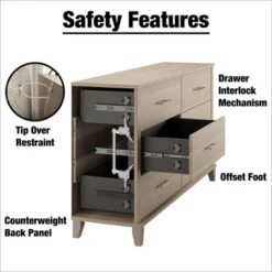 Somerset 6 Drawer Dresser In Gray - Bush Furniture -DreamNest Store GUEST 29709257 5e99 4987 b070 356c80ab4937