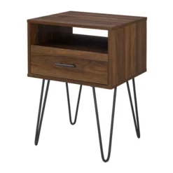 Amal Modern Single Drawer Hairpin Leg Nightstand - Saracina Home -DreamNest Store GUEST 29a09a09 5302 4c18 9d20 3110a1c0cd5d