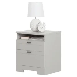 Reevo Nightstand With Drawers And Cord Catcher - South Shore 17 Reevo Nightstand With Drawers And Cord Catcher - South Shore -DreamNest Store GUEST 29bc504a fa5b 43cc 8cb2 e17cb0c583ad