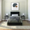 RealRooms Maverick Velvet Upholstered Platform Bed With Tufted Headboard