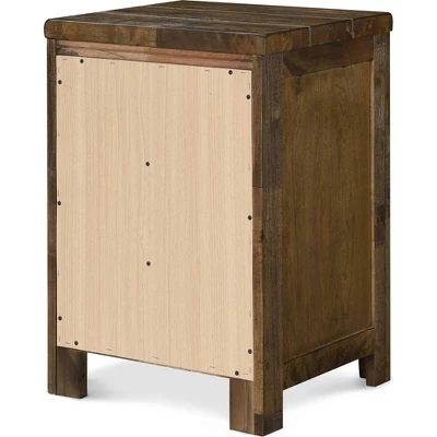 Stratford 3 Drawer Nightstand Rustic Brown - Finch 6 Stratford 3 Drawer Nightstand Rustic Brown - Finch - Image 6