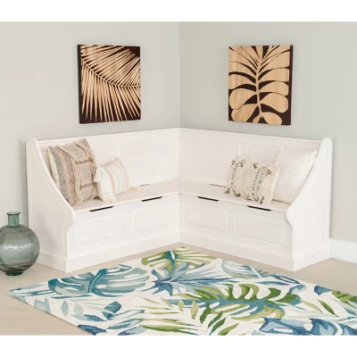 Tobin Corner Breakfast Nook White - Linon 11 Tobin Corner Breakfast Nook White - Linon - Image 11