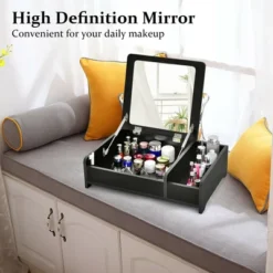 Costway 2-in-1 Vanity Dresser W/ Flip-Top Mirror Tabletop Storage Box Makeup Laptop Black 12 Costway 2-in-1 Vanity Dresser W/ Flip-Top Mirror Tabletop Storage Box Makeup Laptop Black -DreamNest Store GUEST 2bc17fb9 d18c 4c9c 918b da51b9642759