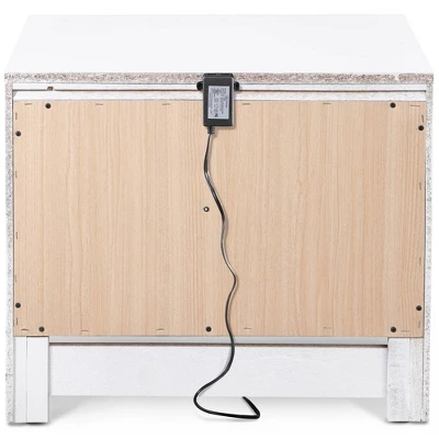 Edmond 1 Drawer Nightstand With USB White - ClickDecor 5 Edmond 1 Drawer Nightstand With USB White - ClickDecor - Image 5