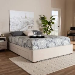 Leni Bed Frame - Baxton Studio 15 Leni Bed Frame - Baxton Studio -DreamNest Store GUEST 2db33794 7e93 4b83 bc81 ac65a1214df0