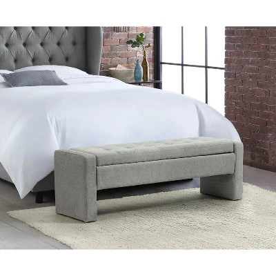 Jaime 55.1" Wide Storage Bench | ARTFUL LIVING DESIGN 12 Jaime 55.1" Wide Storage Bench | ARTFUL LIVING DESIGN - Image 12