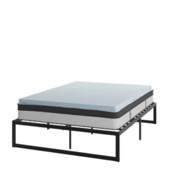 Flash Furniture 14 Inch Metal Platform Bed Frame With 10 Inch Pocket Spring Mattress In A Box And 2 Inch Cool Gel Memory Foam Topper -DreamNest Store GUEST 2e2c8116 2ef8 48c4 9d1e 8de94246f0ae