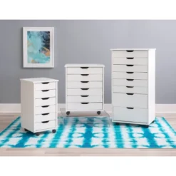 Cary 8 Drawer Rolling Storage Cart - Linon -DreamNest Store GUEST 2f29e97a ba44 4c17 804f acfec5218801