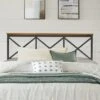 Ashford Metal Headboard Textured Black With Oak Finished Wood - Hillsdale Furniture