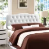 Annabel Full Upholstered Vinyl Headboard White - Modway