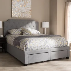 Aubrianne Modern And Contemporary Fabric Upholstered Storage Bed Gray - Baxton Studio -DreamNest Store GUEST 306fce24 7777 4183 9a3d ecc185f3758b