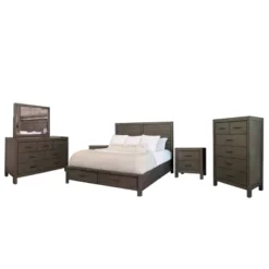 6pc Alix Bedroom Set Gray - Abbyson Living -DreamNest Store GUEST 310d5e80 bd6b 4295 b95f 7c24d0f94707