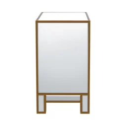 Modern Mirrored Nightstand With 1 Door, Silver - ModernLuxe -DreamNest Store GUEST 3175bb90 2bb1 4576 8225 cb9132c2922f