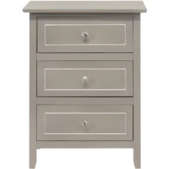 Passion Furniture Daniel 3-Drawer Nightstand (25 In. H X 15 In. W X 19 In. D) -DreamNest Store GUEST 31e3cce8 d2f6 40a6 ae49 66953a4fb10f