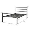 Costway Twin Size Metal Bed Frame Platform Mattress Foundation W/ Headboard Black