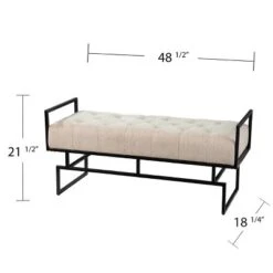 Tedges Upholstered Bench Beige/Gray - Aiden Lane -DreamNest Store GUEST 323b0ab0 6f71 4629 8014 381760bac8a0