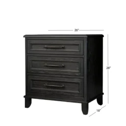 Cindi Sleigh 3 Drawer Nightstand Dark Gray - Abbyson Living -DreamNest Store GUEST 323b27c9 3674 4ca4 a8b6 8156e0621168