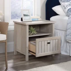 Costa Nightstand Drawer Chalked Chestnut - Sauder