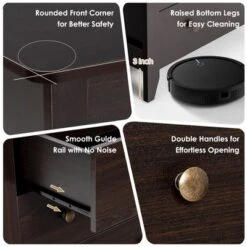 Costway 3 Drawer Dresser Chest Of Drawers Bedside Table For Living Room Bedroom -DreamNest Store GUEST 327ee5c3 b7ce 4a6b 9588 ebd11103e80f