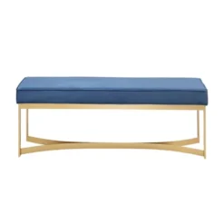 Secor Upholstered Accent Bench With Metal Base - Martha Stewart -DreamNest Store GUEST 32f5797f 101f 4baa 932b 83993bd571e7