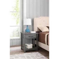 Passion Furniture Salem 1-Drawer Nightstand (24 In. H X 19 In. W X 20 In. D) -DreamNest Store GUEST 32f7032c cb7c 4855 a905 540c55a55c68