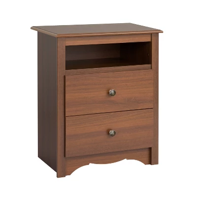 Prepac Open Shelf Nightstand Cherry - Monterey 1 Prepac Open Shelf Nightstand Cherry - Monterey
