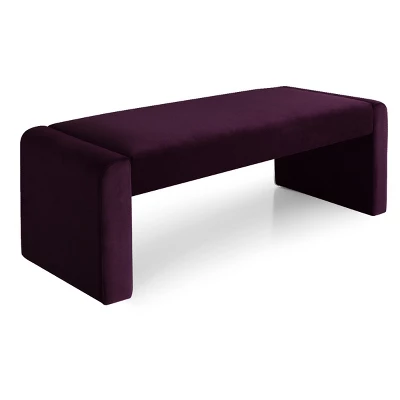 Kaia 47" Velvet Waterfall Upholstered Bench-The Pop Maison 2 Kaia 47" Velvet Waterfall Upholstered Bench-The Pop Maison - Image 2