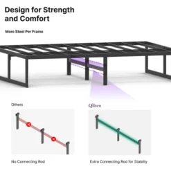 NapQueen Alpha Metal Platform Bed Frame 14" Height -DreamNest Store GUEST 33e8ad4d 98f0 47f5 ab26 4a8a6f33f448