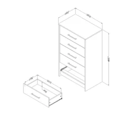 Londen 5 Drawer Chest Weathered Oak/Black - South Shore -DreamNest Store GUEST 34e1ca7a 10d8 4d12 957f 9e34cf6ef6a0