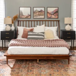 Boho Solid Wood Spindle Platform Bed - Saracina Home -DreamNest Store GUEST 34e37aae 945b 4e1c b588 d216ba7b0bcd