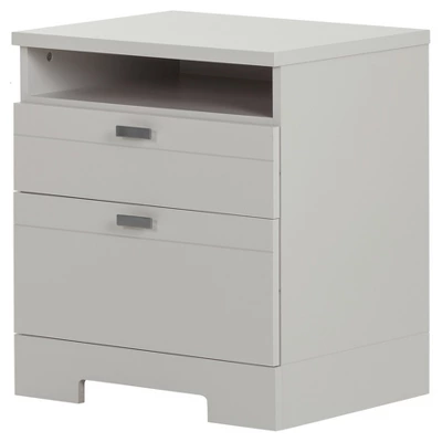 Reevo Nightstand With Drawers And Cord Catcher - South Shore 9 Reevo Nightstand With Drawers And Cord Catcher - South Shore - Image 9