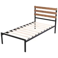 Costway Twin Size Metal Platform Bed Frame Mattress Foundation Wooden Headboard -DreamNest Store GUEST 3625b2dc 70f9 4c5f b2e1 0b327537f9cc