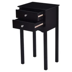 Costway Side Table End Accent Table Night Stand W/ 2 Drawers Furniture Black -DreamNest Store GUEST 369c312d bb8c 456e 8a2e ce8e1b175e3c