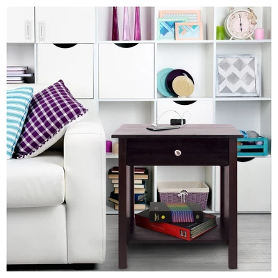 35.1" Nightstand With Usb Port - Flora Home 5 35.1" Nightstand With Usb Port - Flora Home - Image 5