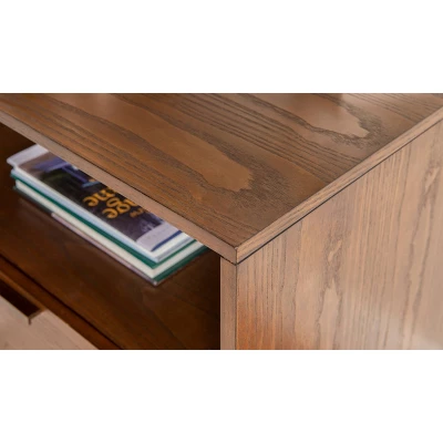 Reid 1 Drawer Nightstand Walnut - Linon 9 Reid 1 Drawer Nightstand Walnut - Linon - Image 9