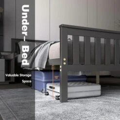 Costway Queen Wood Platform Bed With Headboard And Footboard Mattress Foundation -DreamNest Store GUEST 37377597 6514 4d6b 92d7 ee0cbef1eeb6