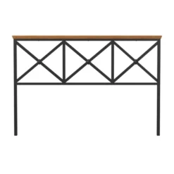 Ashford Metal Headboard Textured Black With Oak Finished Wood - Hillsdale Furniture -DreamNest Store GUEST 37a38cbf 74e5 40f5 87fa 269c43816064