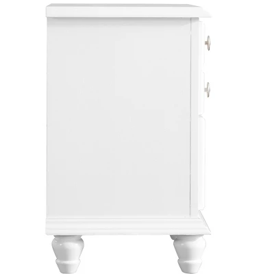Passion Furniture Summit 5-Drawer White Nightstand (27 In. H X 16 In. W X 24 In. D) 4 Passion Furniture Summit 5-Drawer White Nightstand (27 In. H X 16 In. W X 24 In. D) - Image 4