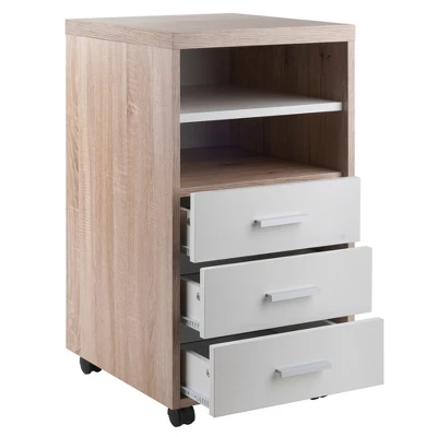 Kenner Mobile 3 Drawer Storage Cabinet Wood - Winsome 1 Kenner Mobile 3 Drawer Storage Cabinet Wood - Winsome