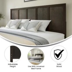Flash Furniture Oliver Paneled Wooden Adjustable Headboard For Universal Metal Bed Frames -DreamNest Store GUEST 39aa84b4 6d22 4966 bc1c 2d531a40abe9