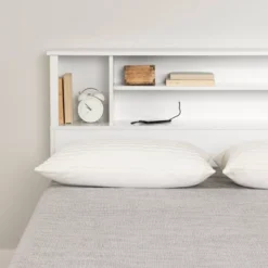 Queen Fusion Bookcase Headboard Pure White - South Shore -DreamNest Store GUEST 3aaa9aec 0047 4bf7 aae6 add286eedd9d