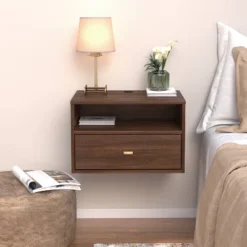 Floating 1 Drawer Nightstand With Open Shelf - Prepac -DreamNest Store GUEST 3c47f8e7 94d1 4209 9a21 c1beed79f2f0